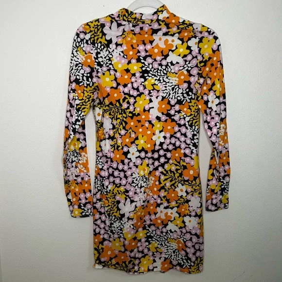 Ted baker floral bodycon style long sleeve dress